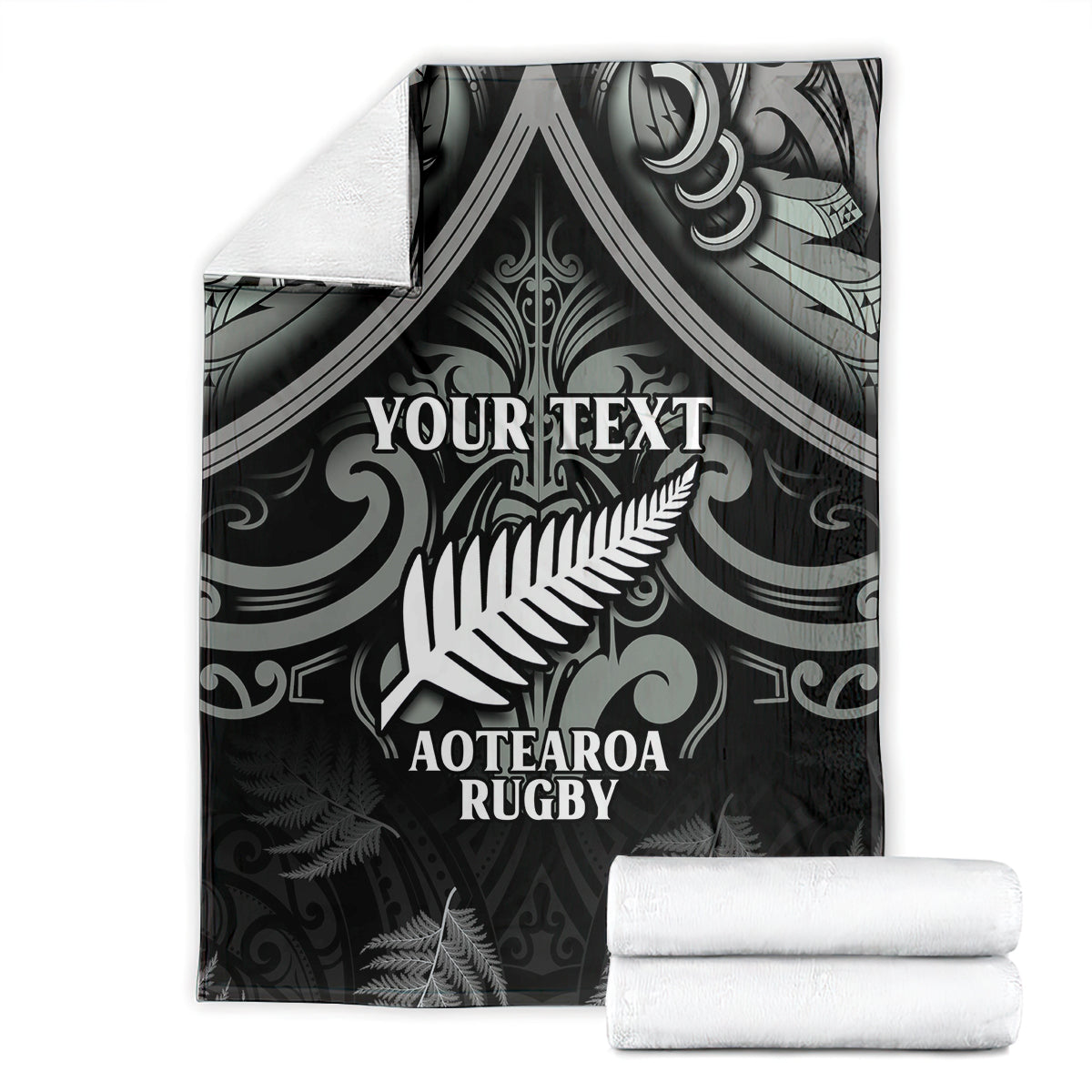 Custom New Zealand Silver Fern Rugby Blanket All Black Since 1892 Aotearoa Moko Maori - Vibe Hoodie Shop