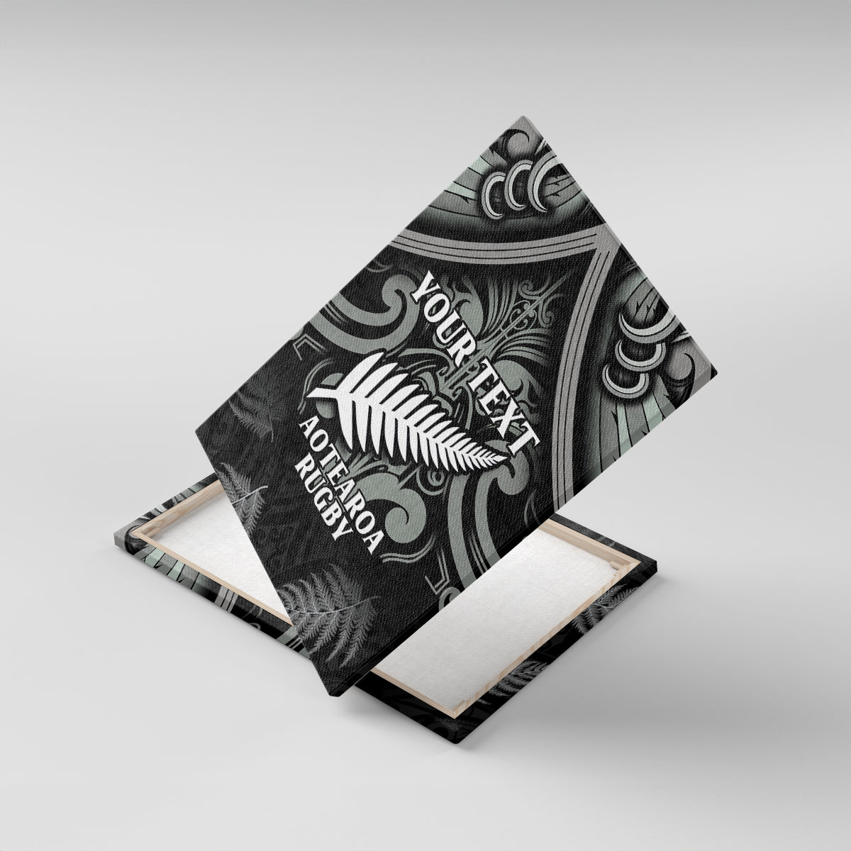Custom New Zealand Silver Fern Rugby Canvas Wall Art All Black Since 1892 Aotearoa Moko Maori