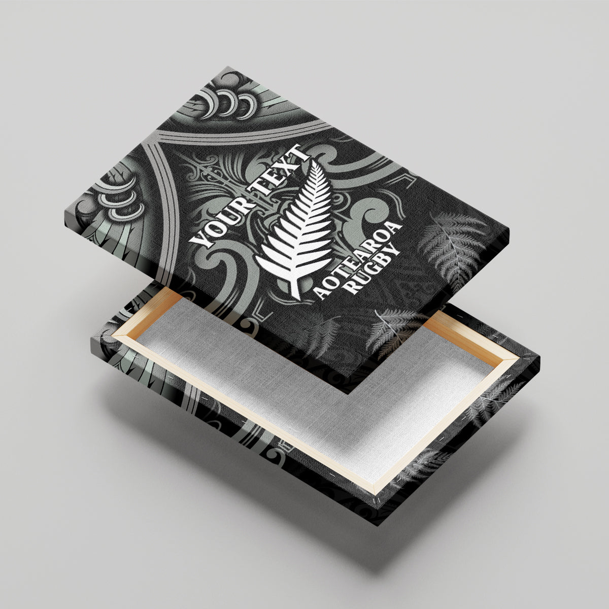 Custom New Zealand Silver Fern Rugby Canvas Wall Art All Black Since 1892 Aotearoa Moko Maori