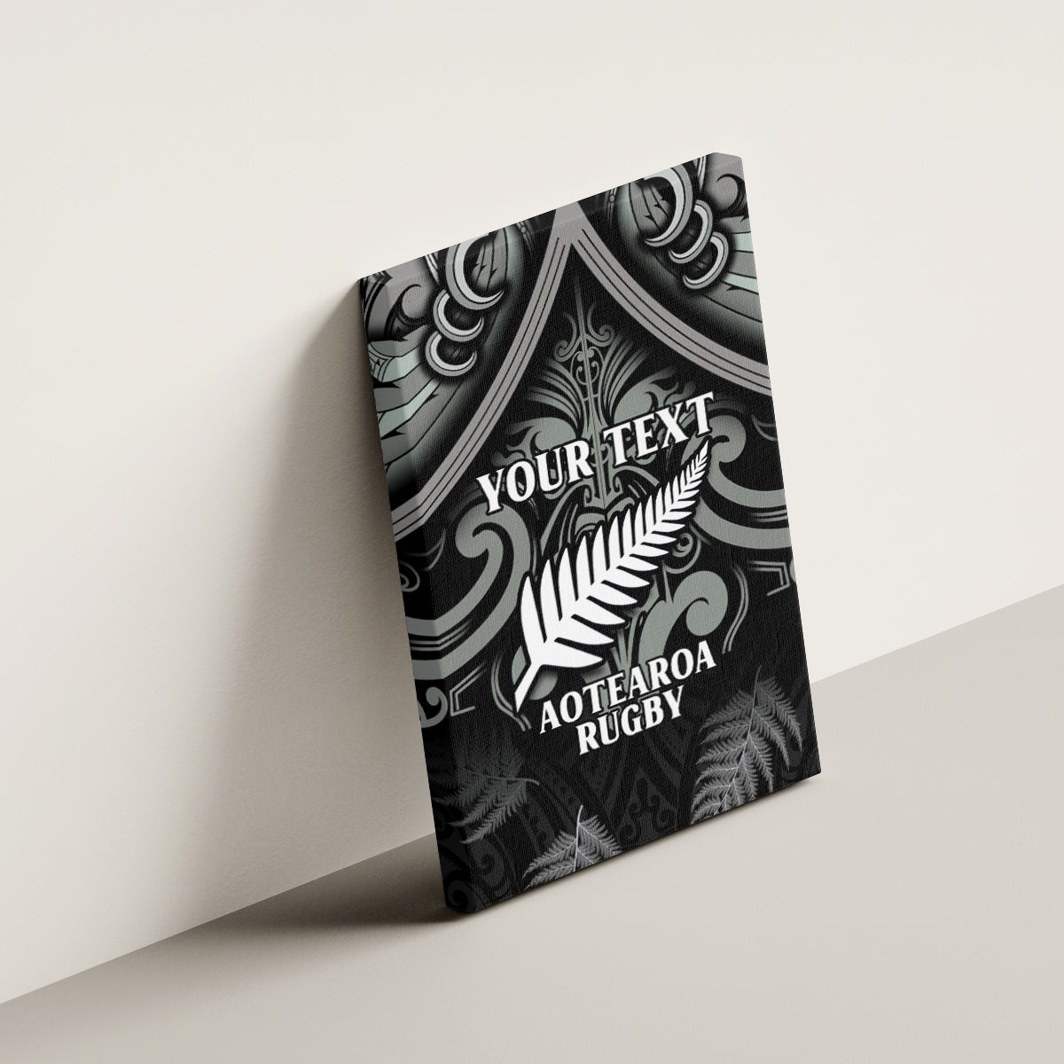 Custom New Zealand Silver Fern Rugby Canvas Wall Art All Black Since 1892 Aotearoa Moko Maori