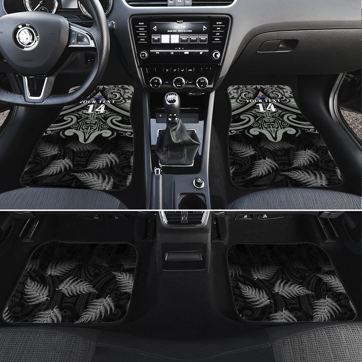 Custom New Zealand Silver Fern Rugby Car Mats All Black Since 1892 Aotearoa Moko Maori