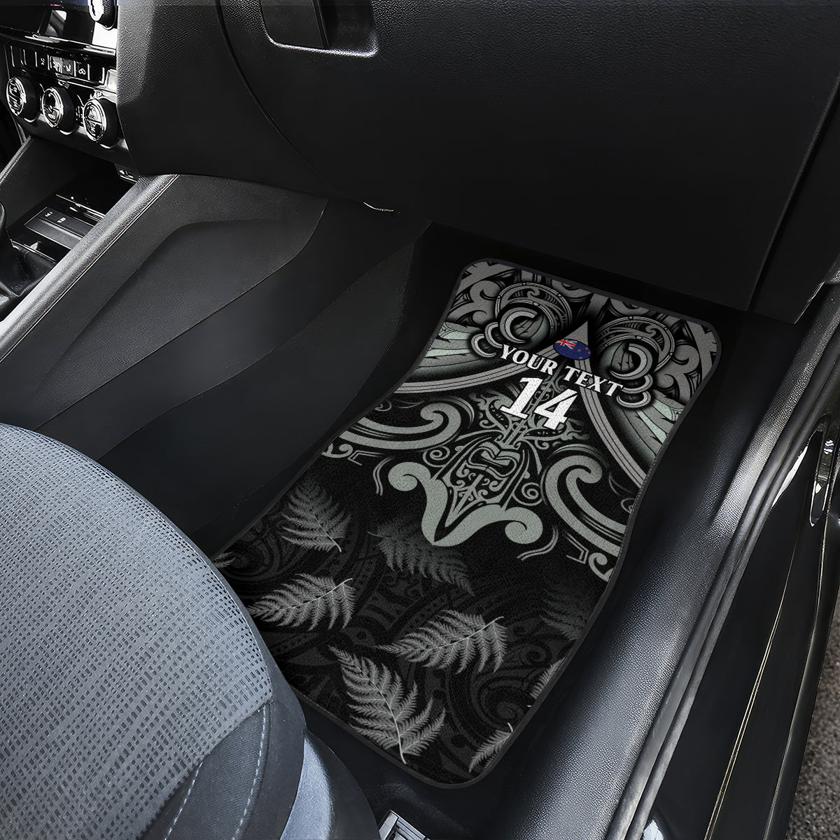 Custom New Zealand Silver Fern Rugby Car Mats All Black Since 1892 Aotearoa Moko Maori
