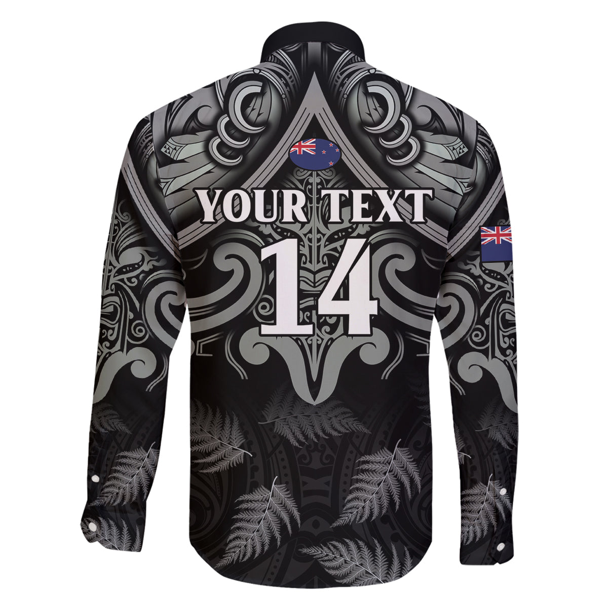 Custom New Zealand Silver Fern Rugby Family Matching Long Sleeve Bodycon Dress and Hawaiian Shirt All Black Since 1892 Aotearoa Moko Maori