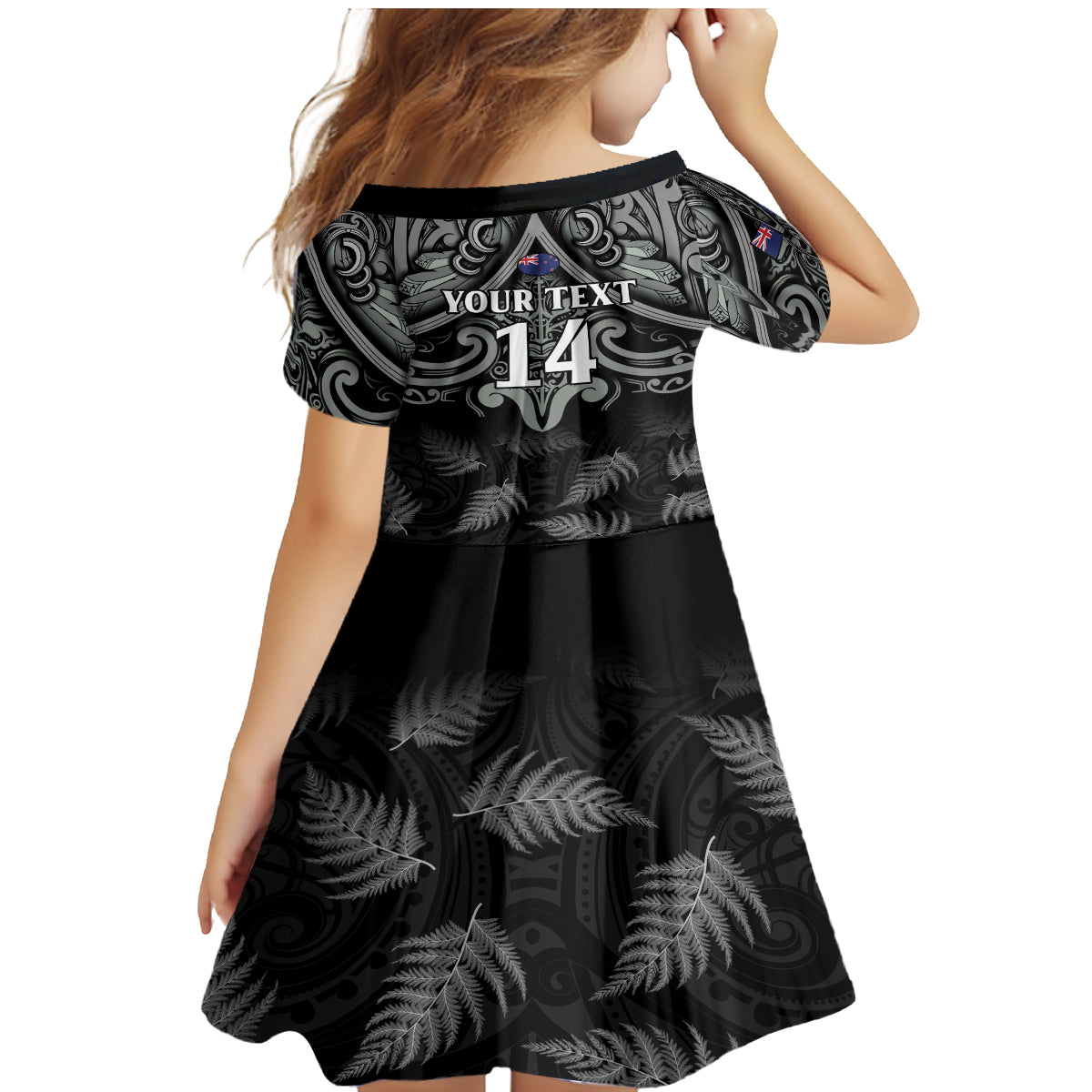 Custom New Zealand Silver Fern Rugby Family Matching Mermaid Dress and Hawaiian Shirt All Black Since 1892 Aotearoa Moko Maori