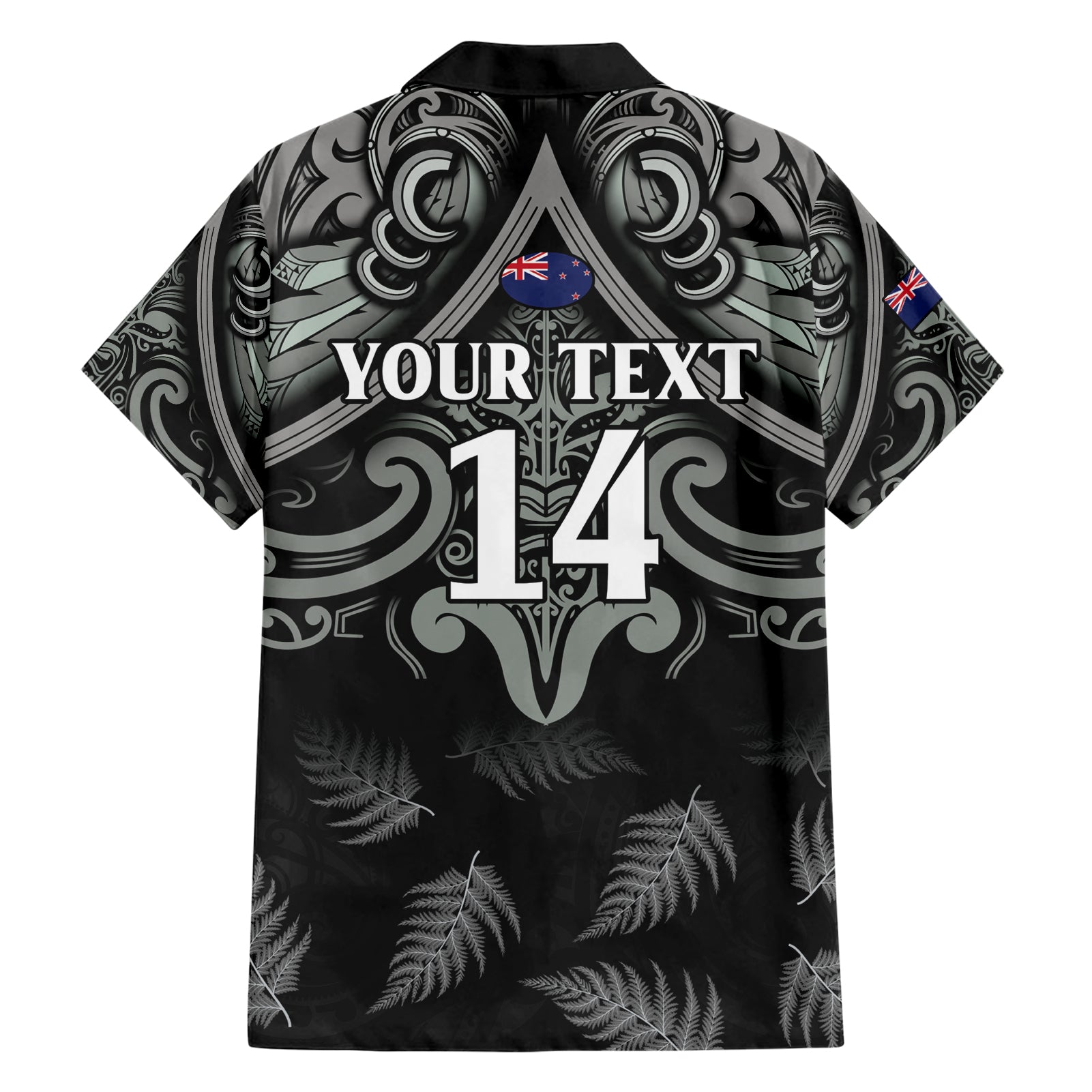 Custom New Zealand Silver Fern Rugby Family Matching Short Sleeve Bodycon Dress and Hawaiian Shirt All Black Since 1892 Aotearoa Moko Maori