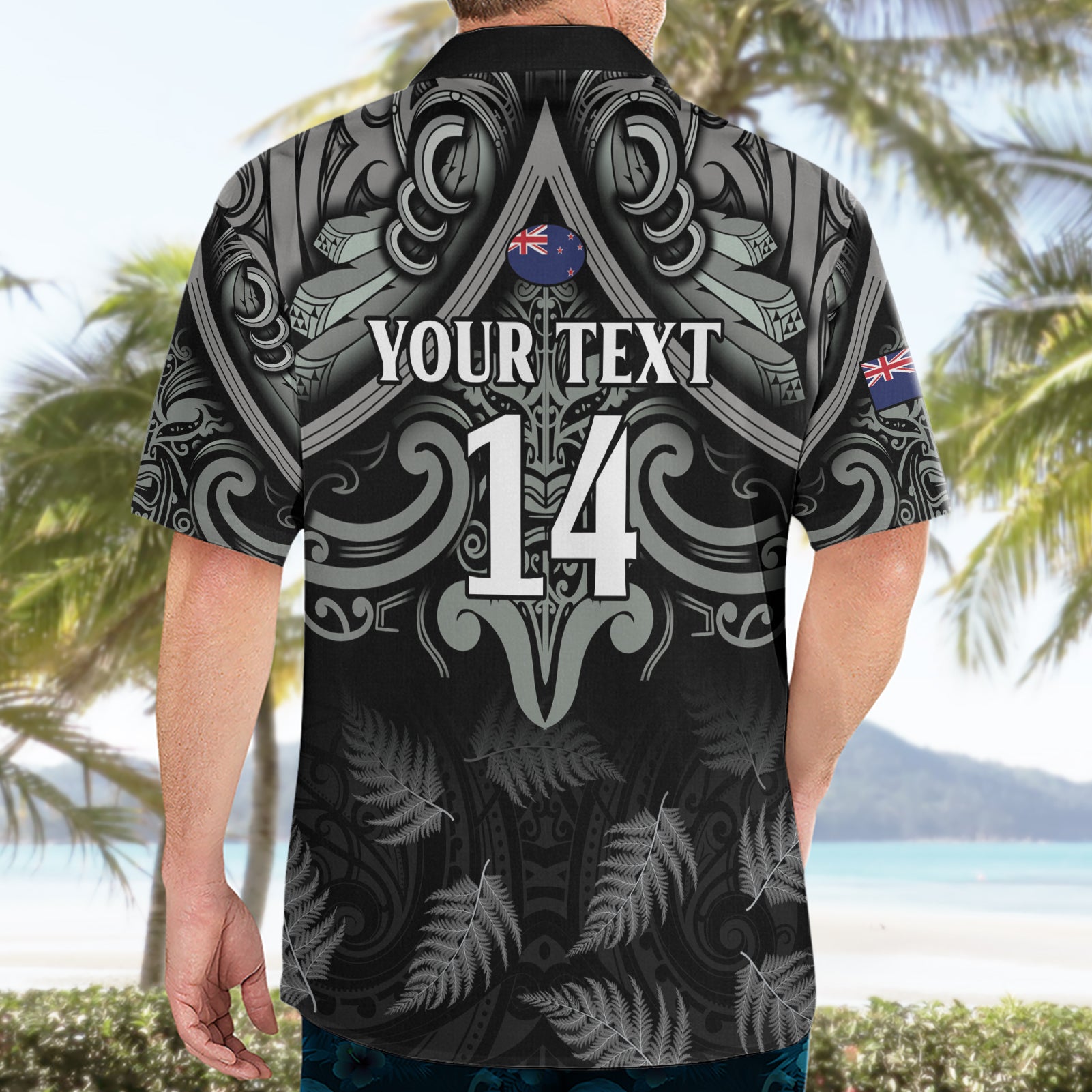 Custom New Zealand Silver Fern Rugby Hawaiian Shirt All Black Since 1892 Aotearoa Moko Maori - Vibe Hoodie Shop