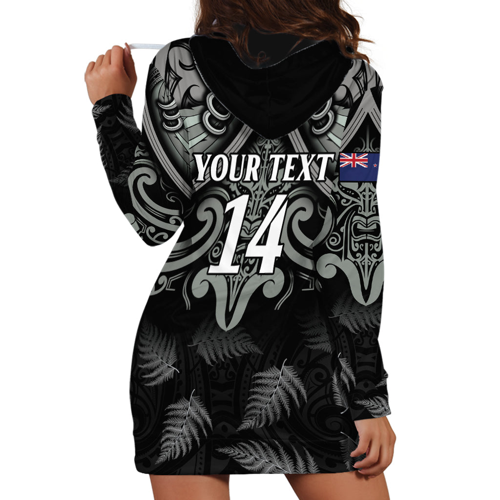 Custom New Zealand Silver Fern Rugby Hoodie Dress All Black Since 1892 Aotearoa Moko Maori - Vibe Hoodie Shop