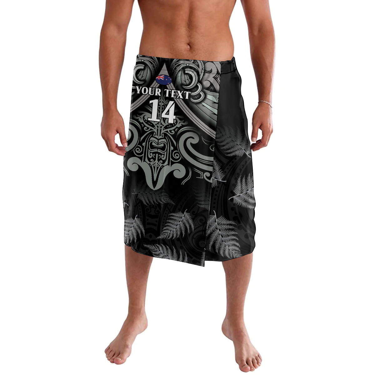 Custom New Zealand Silver Fern Rugby Lavalava All Black Since 1892 Aotearoa Moko Maori