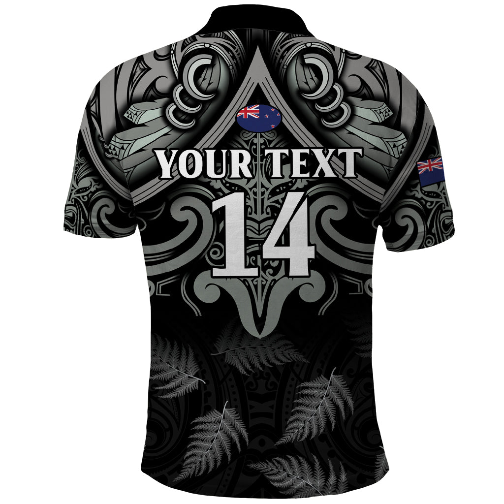 Custom New Zealand Silver Fern Rugby Polo Shirt All Black Since 1892 Aotearoa Moko Maori - Vibe Hoodie Shop