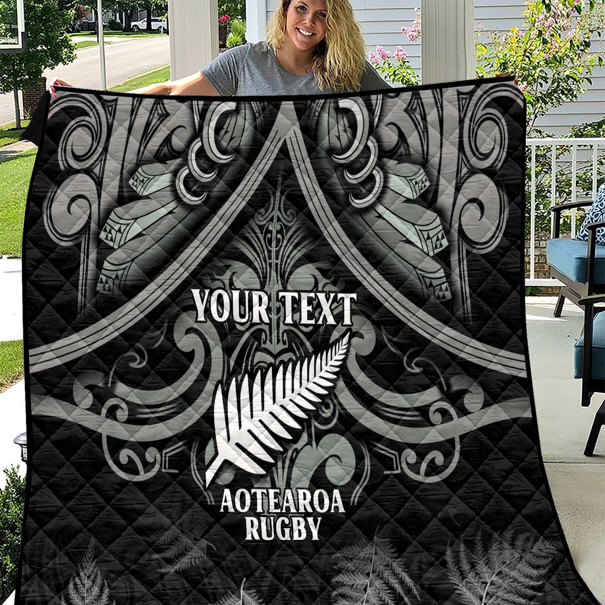 Custom New Zealand Silver Fern Rugby Quilt All Black Since 1892 Aotearoa Moko Maori - Vibe Hoodie Shop