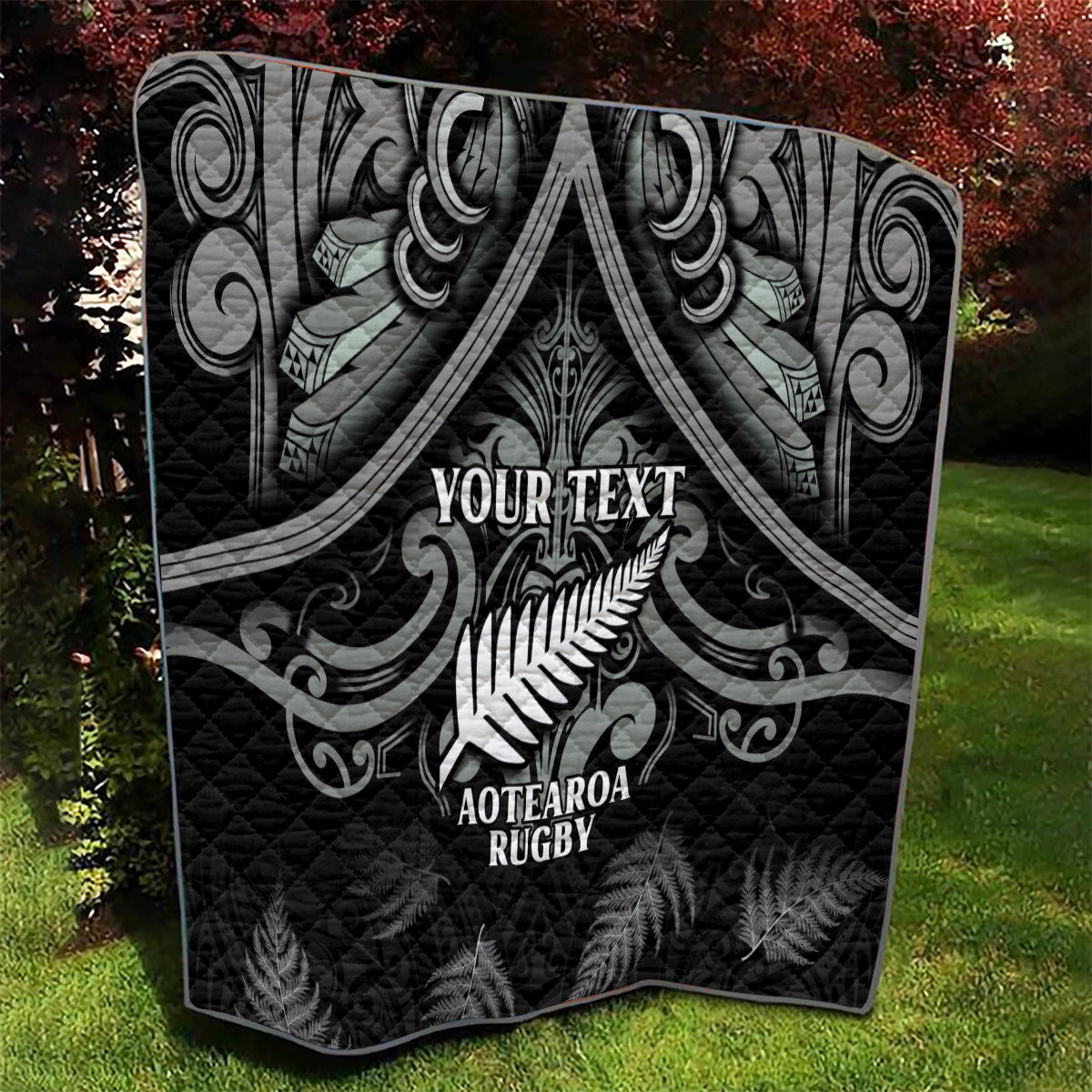 Custom New Zealand Silver Fern Rugby Quilt All Black Since 1892 Aotearoa Moko Maori - Vibe Hoodie Shop