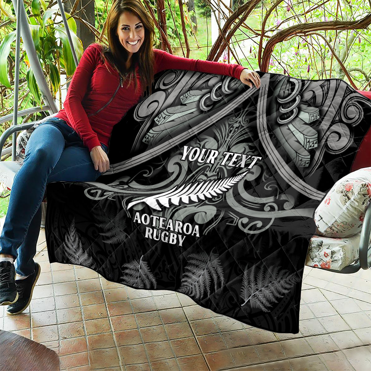 Custom New Zealand Silver Fern Rugby Quilt All Black Since 1892 Aotearoa Moko Maori - Vibe Hoodie Shop
