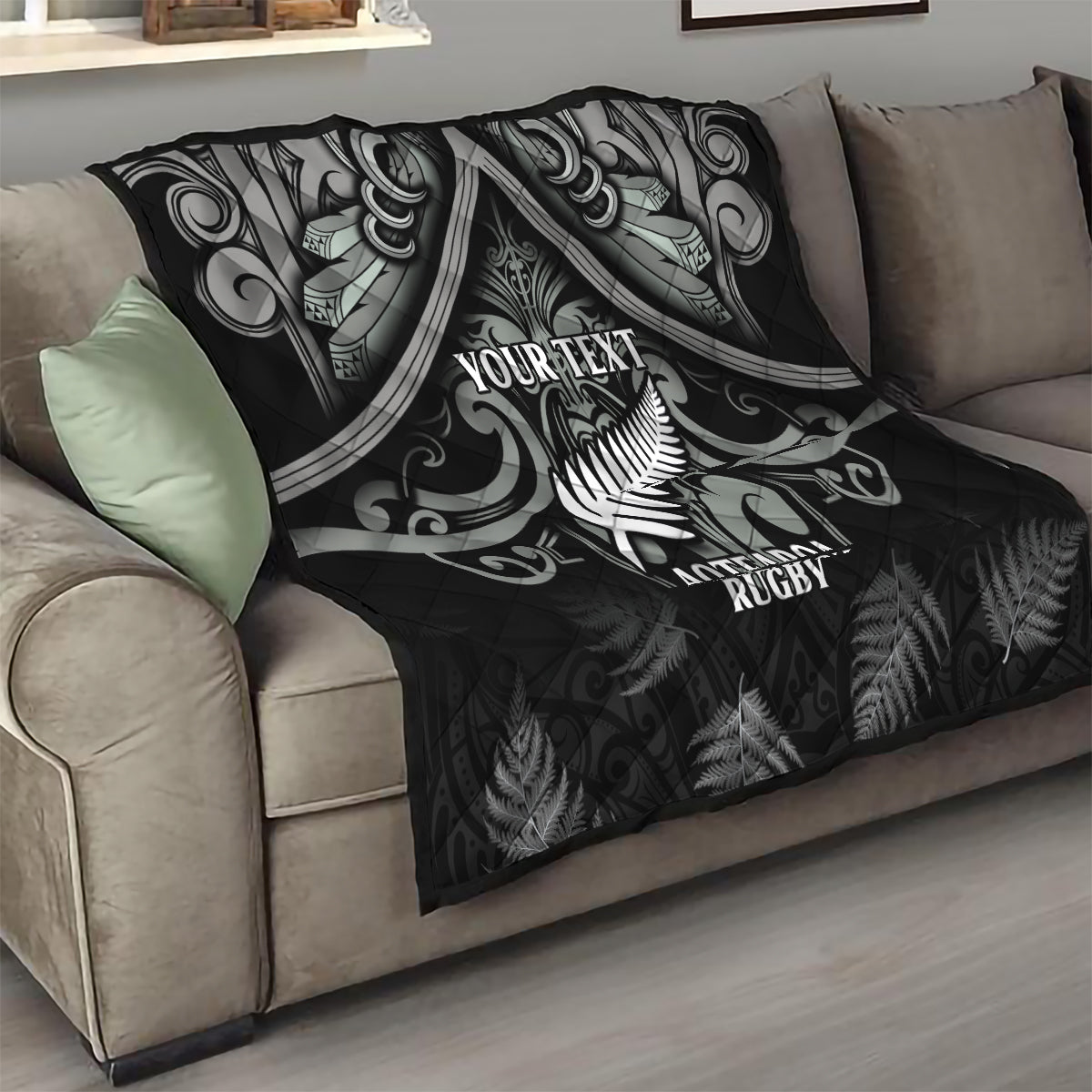 Custom New Zealand Silver Fern Rugby Quilt All Black Since 1892 Aotearoa Moko Maori - Vibe Hoodie Shop