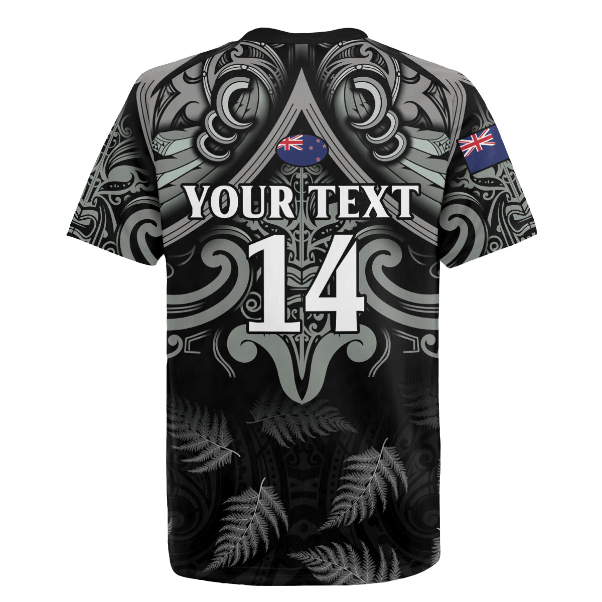 Custom New Zealand Silver Fern Rugby Rugby Jersey All Black Since 1892 Aotearoa Moko Maori
