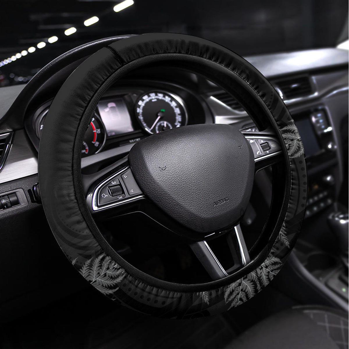 New Zealand Silver Fern Rugby Steering Wheel Cover All Black Since 1892 Aotearoa Moko Maori