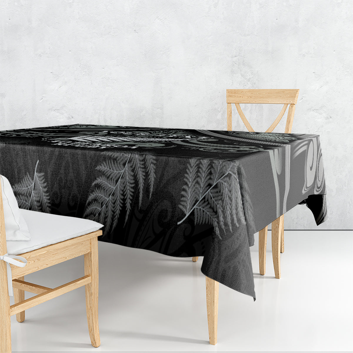 Custom New Zealand Silver Fern Rugby Tablecloth All Black Since 1892 Aotearoa Moko Maori
