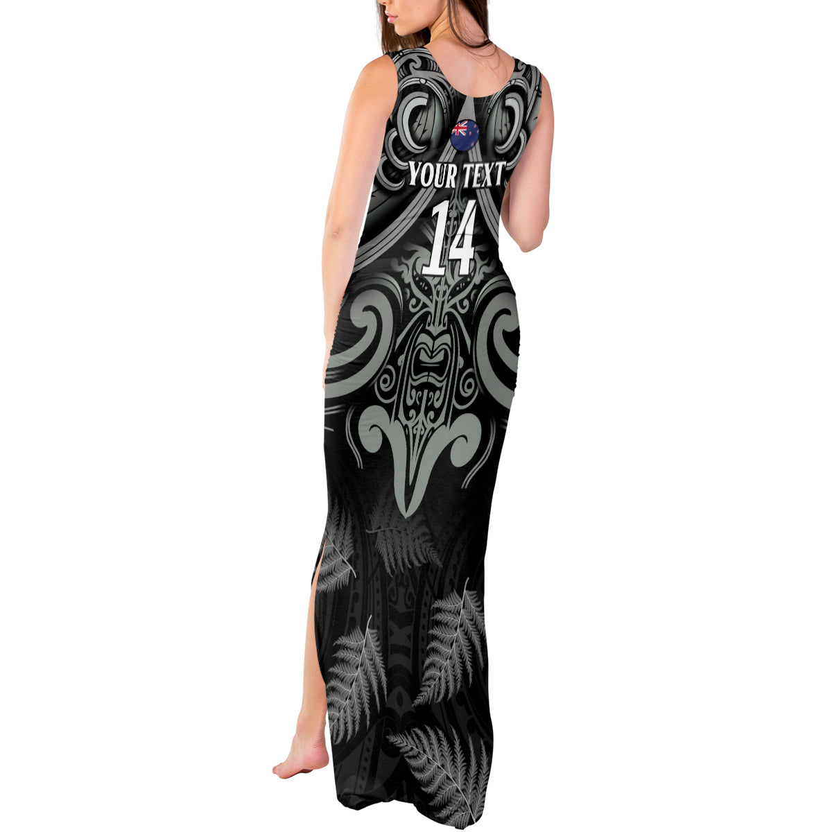 Custom New Zealand Silver Fern Rugby Tank Maxi Dress All Black Since 1892 Aotearoa Moko Maori
