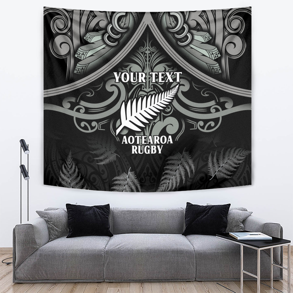 Custom New Zealand Silver Fern Rugby Tapestry All Black Since 1892 Aotearoa Moko Maori - Vibe Hoodie Shop