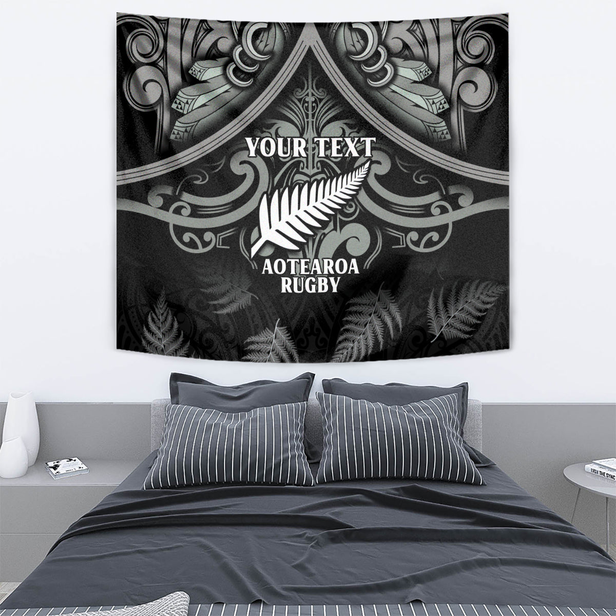 Custom New Zealand Silver Fern Rugby Tapestry All Black Since 1892 Aotearoa Moko Maori - Vibe Hoodie Shop