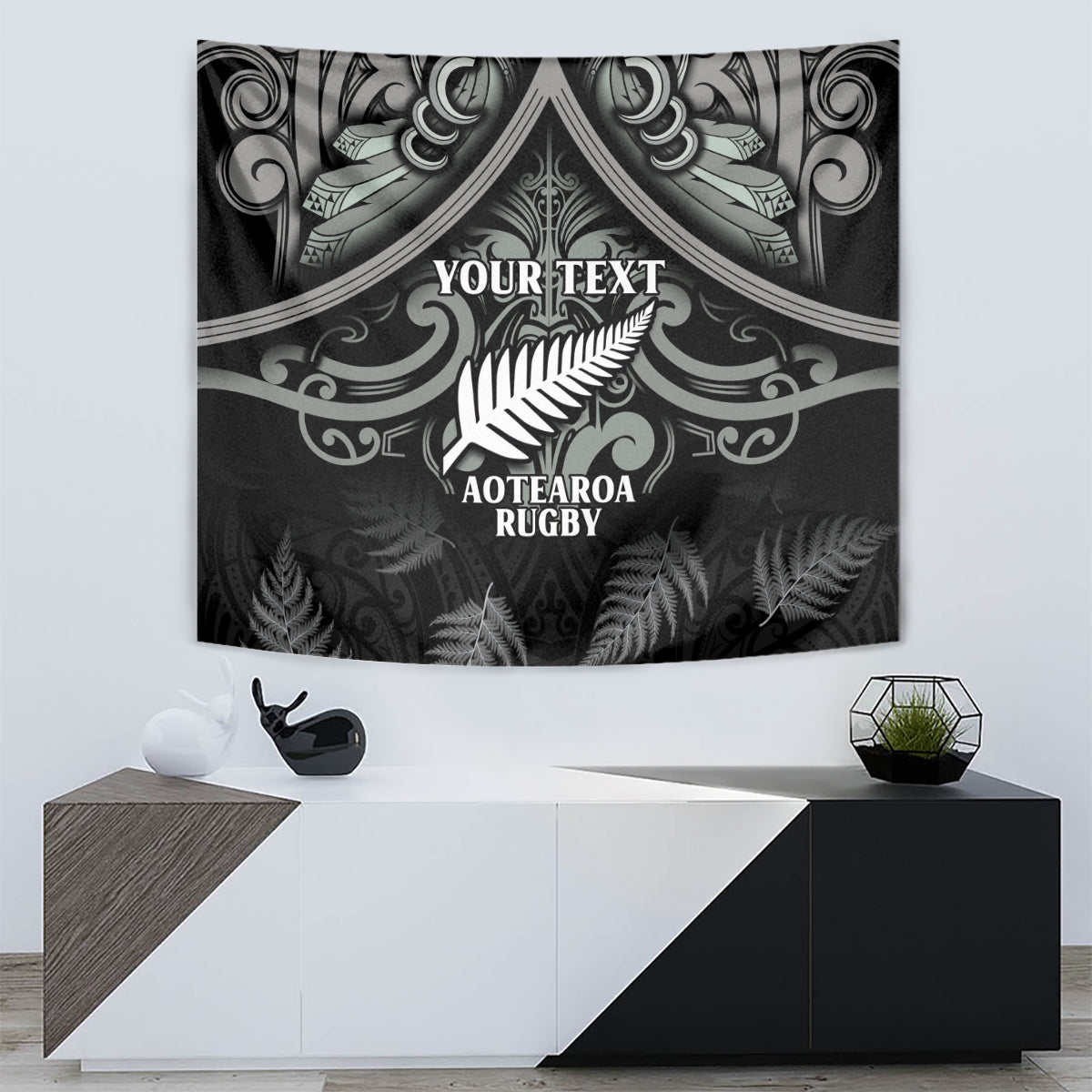 Custom New Zealand Silver Fern Rugby Tapestry All Black Since 1892 Aotearoa Moko Maori - Vibe Hoodie Shop