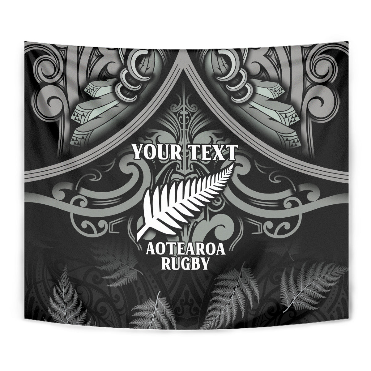 Custom New Zealand Silver Fern Rugby Tapestry All Black Since 1892 Aotearoa Moko Maori - Vibe Hoodie Shop