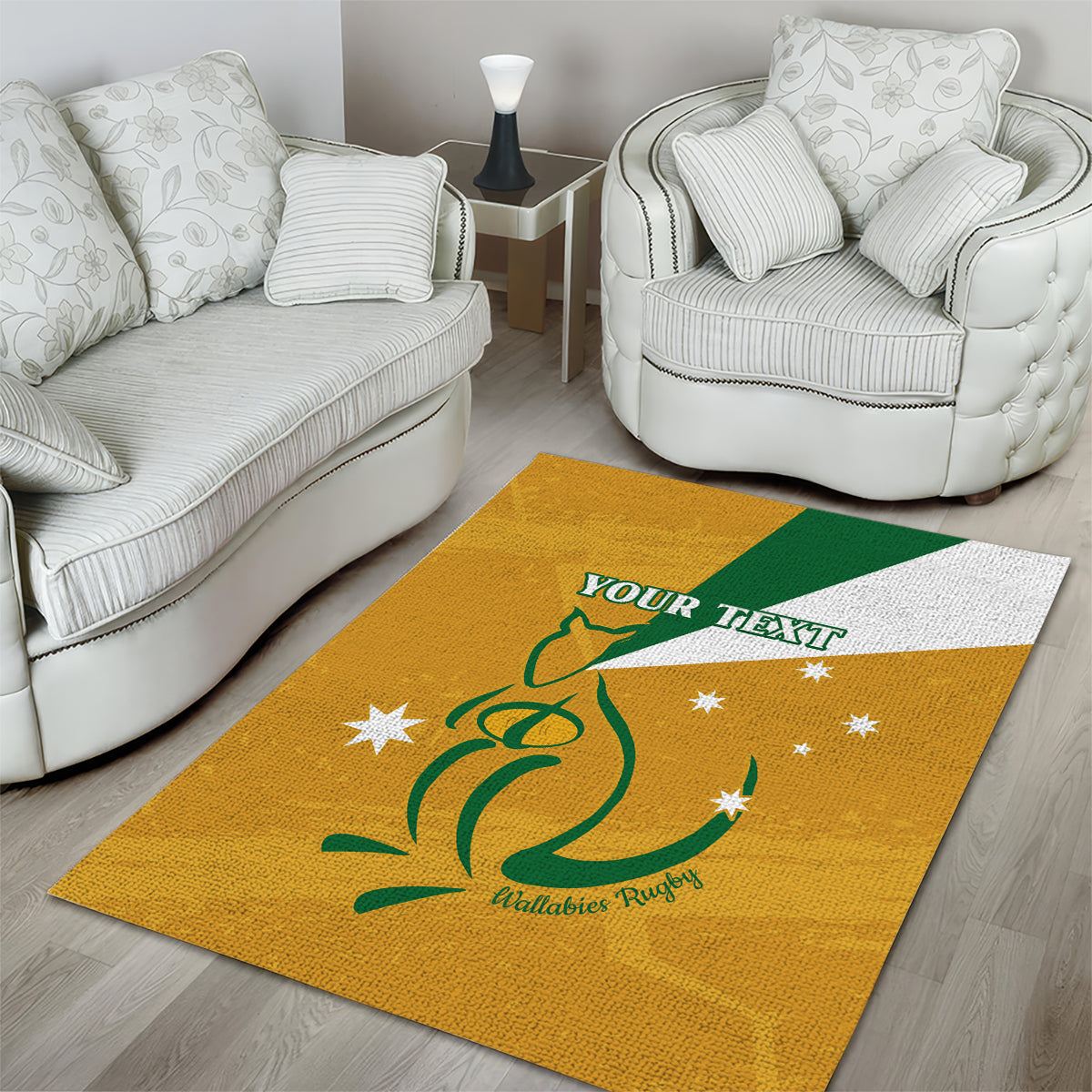 Custom Australia Rugby Area Rug 2024 Wallabies Grunge Style - Vibe Hoodie Shop