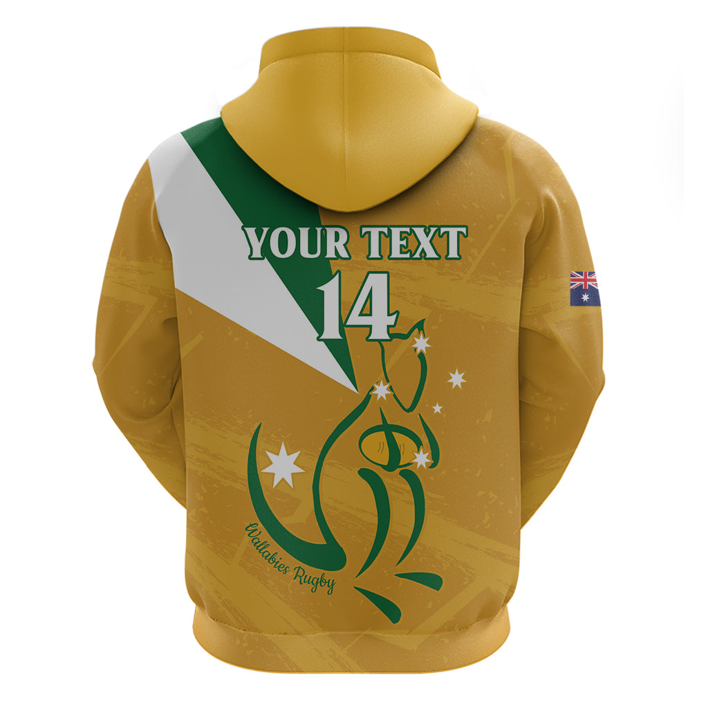 Custom Australia Rugby Hoodie 2024 Wallabies Grunge Style - Vibe Hoodie Shop