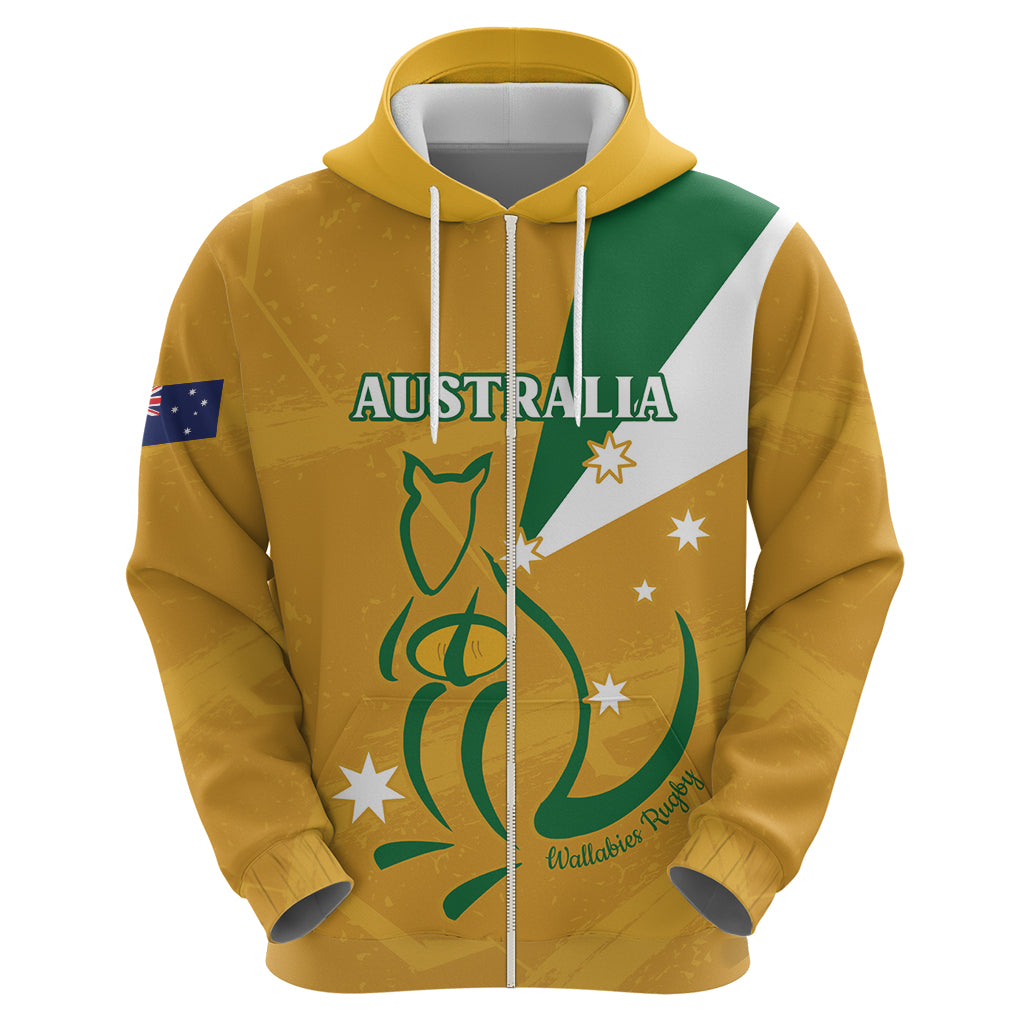 Custom Australia Rugby Hoodie 2024 Wallabies Grunge Style - Vibe Hoodie Shop
