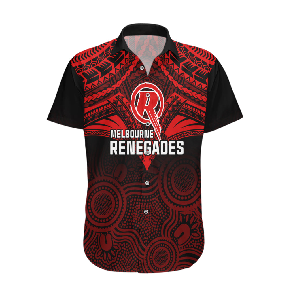 Melbourne Renegades Cricket Hawaiian Shirt 2023 Unique Indigenous Art Mix Polynesian Pattern - Vibe Hoodie Shop