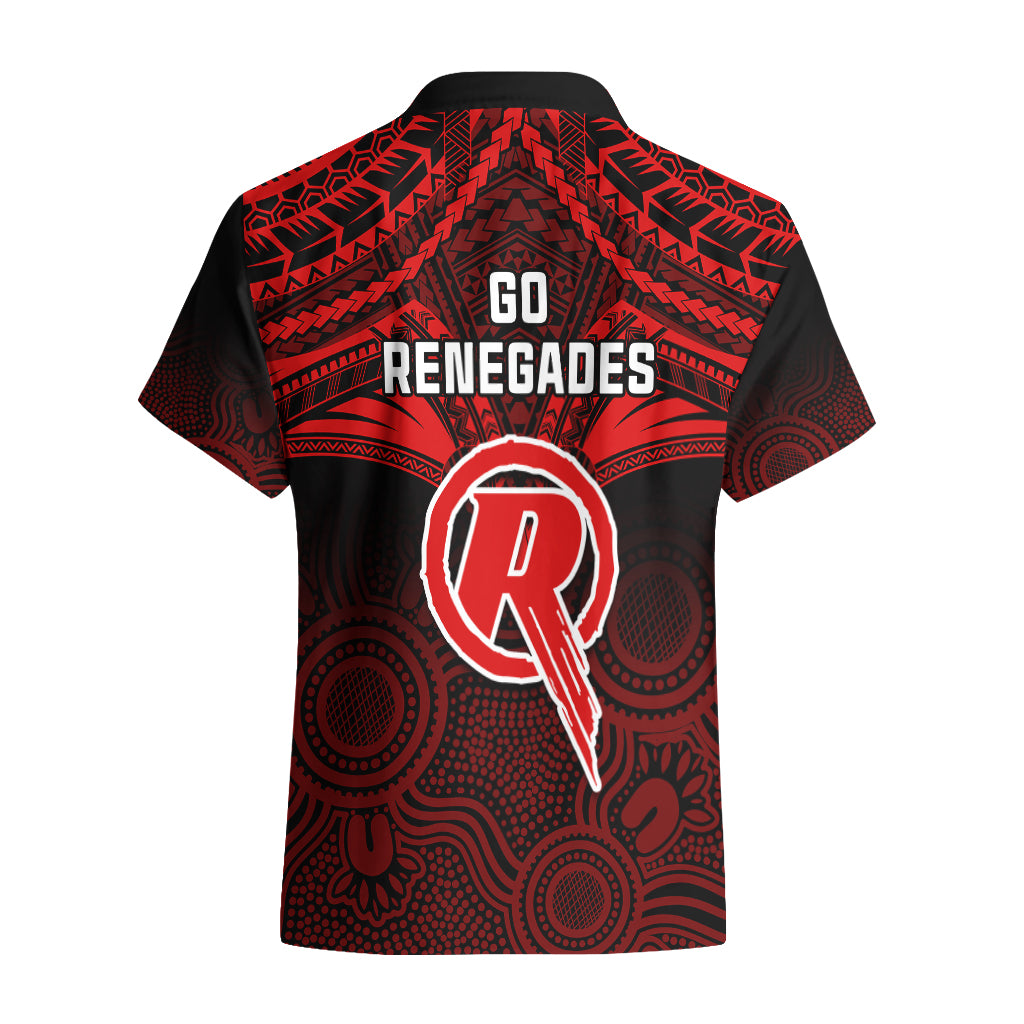 Melbourne Renegades Cricket Hawaiian Shirt 2023 Unique Indigenous Art Mix Polynesian Pattern - Vibe Hoodie Shop