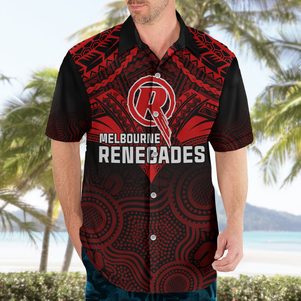 Melbourne Renegades Cricket Hawaiian Shirt 2023 Unique Indigenous Art Mix Polynesian Pattern - Vibe Hoodie Shop