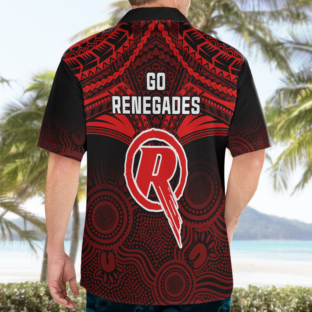 Melbourne Renegades Cricket Hawaiian Shirt 2023 Unique Indigenous Art Mix Polynesian Pattern - Vibe Hoodie Shop