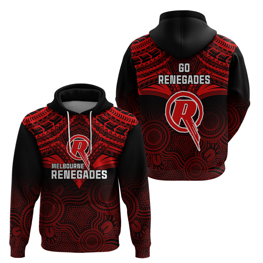 Melbourne Renegades Cricket Hoodie 2023 Unique Indigenous Art Mix Polynesian Pattern - Vibe Hoodie Shop