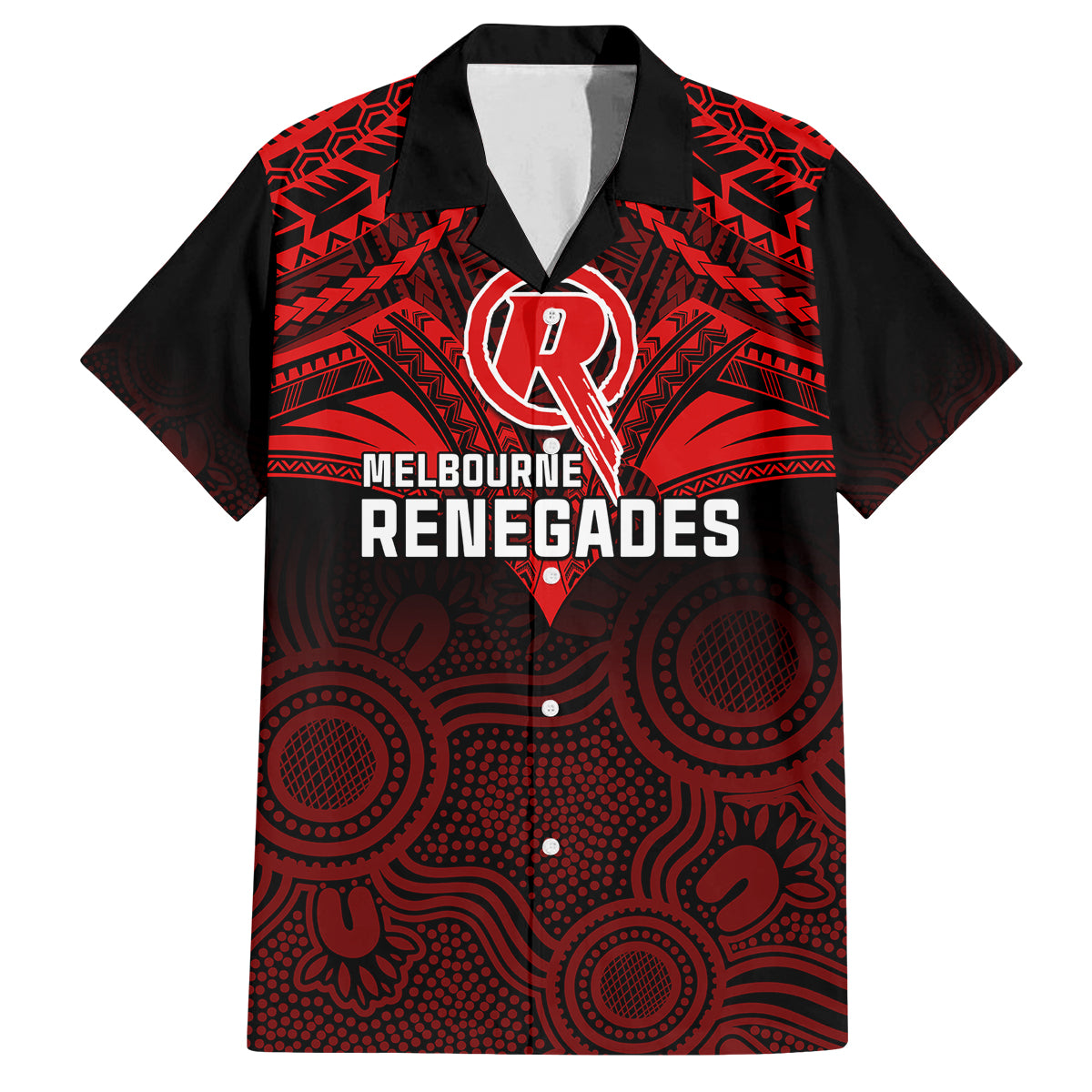 custom-melbourne-renegades-cricket-family-matching-long-sleeve-bodycon-dress-and-hawaiian-shirt-2023-unique-indigenous-art-mix-polynesian-pattern