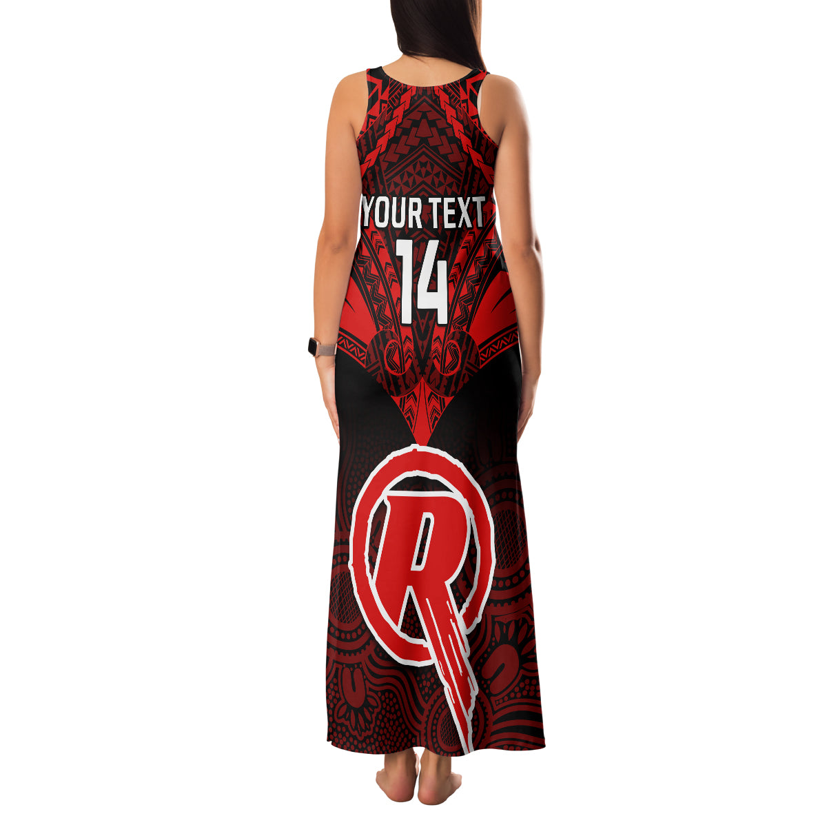 custom-melbourne-renegades-cricket-family-matching-tank-maxi-dress-and-hawaiian-shirt-2023-unique-indigenous-art-mix-polynesian-pattern