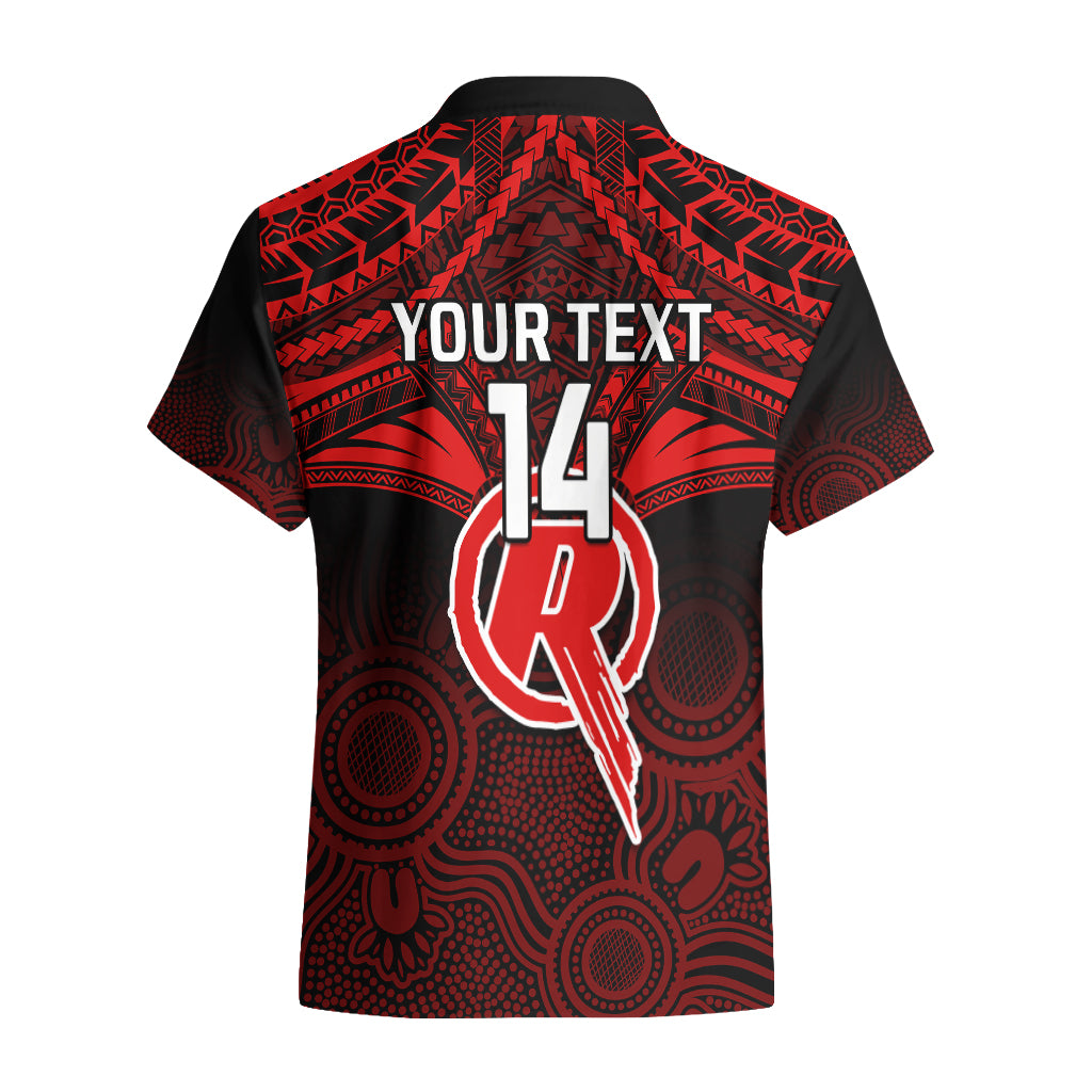 Custom Melbourne Renegades Cricket Hawaiian Shirt 2023 Unique Indigenous Art Mix Polynesian Pattern - Vibe Hoodie Shop