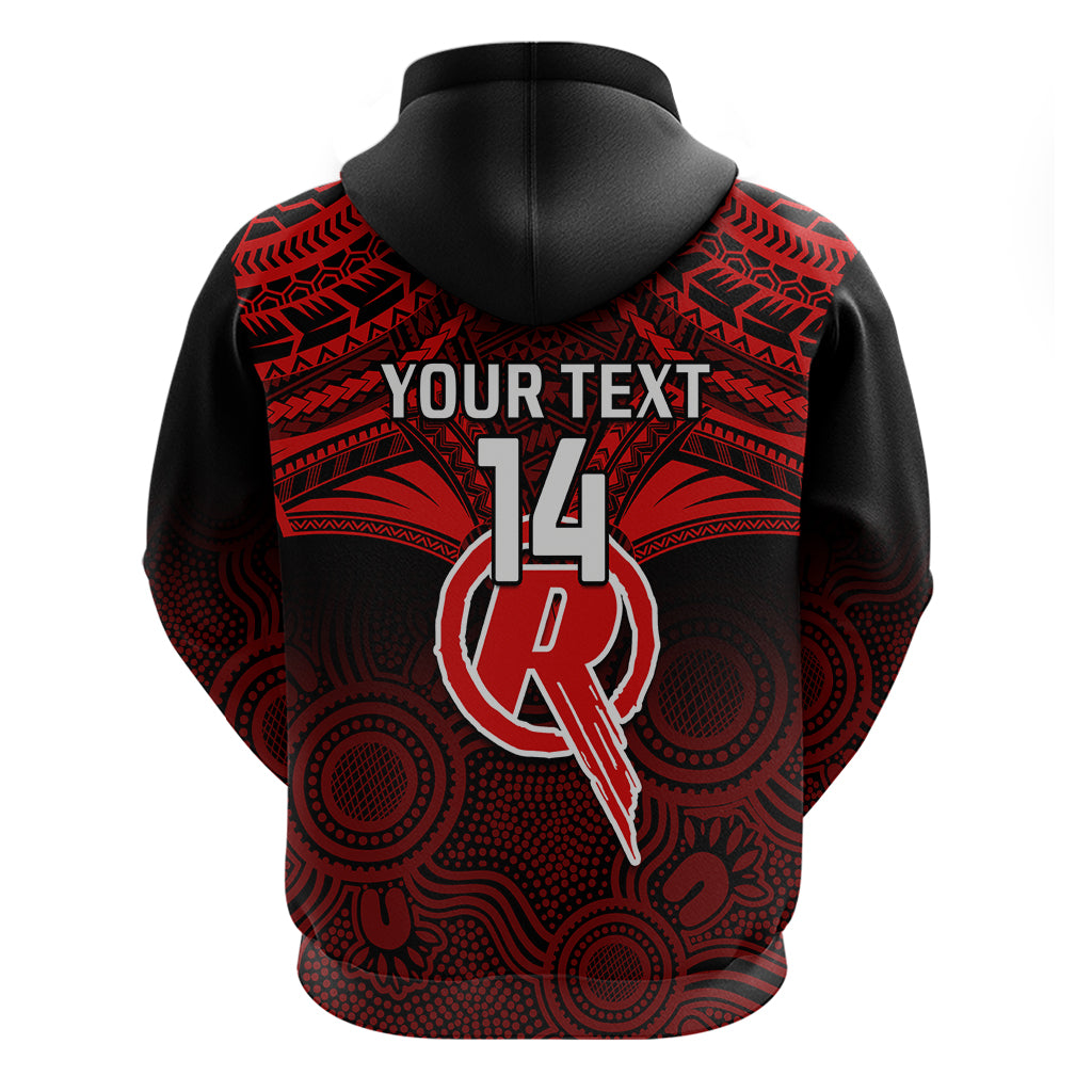 Custom Melbourne Renegades Cricket Hoodie 2023 Unique Indigenous Art Mix Polynesian Pattern - Vibe Hoodie Shop