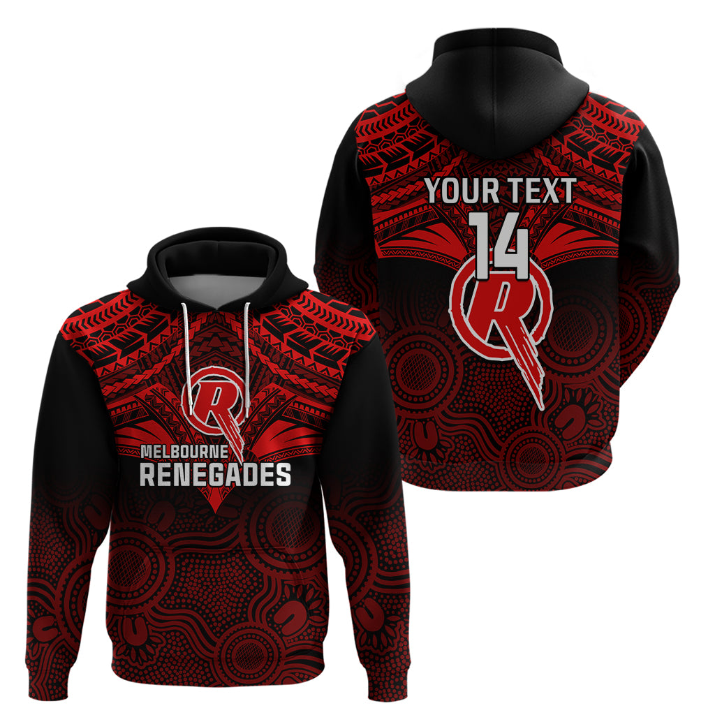 Custom Melbourne Renegades Cricket Hoodie 2023 Unique Indigenous Art Mix Polynesian Pattern - Vibe Hoodie Shop