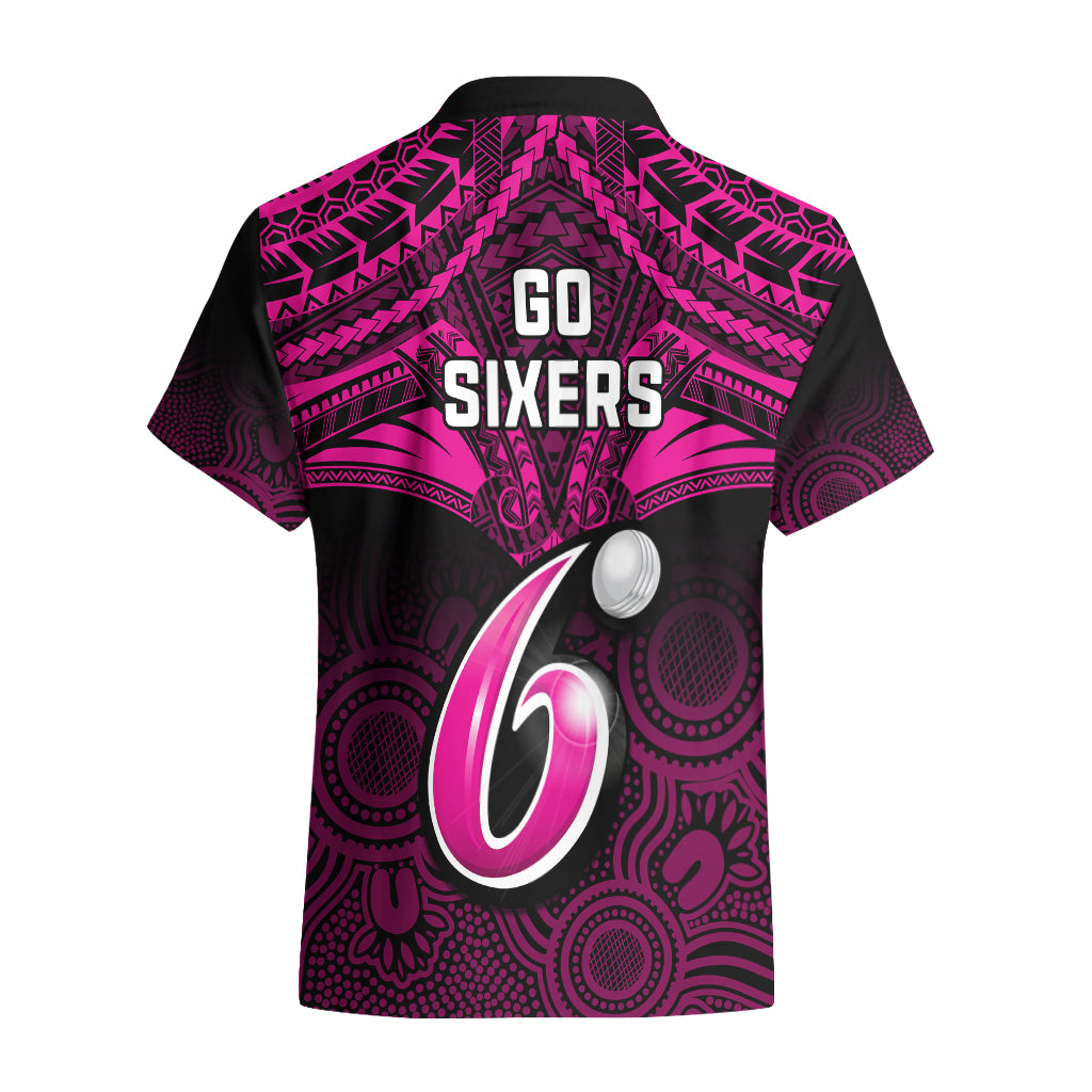 Sydney Sixers Cricket Hawaiian Shirt 2023 Unique Indigenous Art Mix Polynesian Pattern - Vibe Hoodie Shop