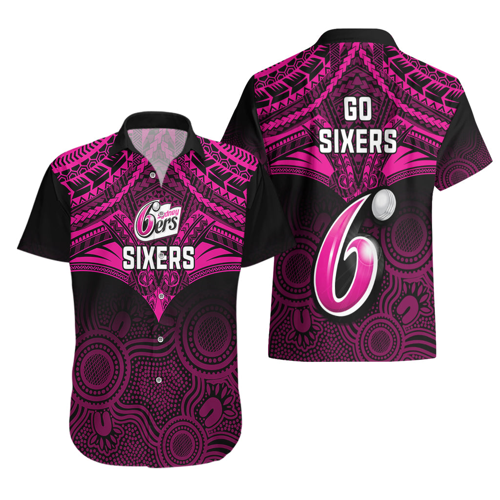 Sydney Sixers Cricket Hawaiian Shirt 2023 Unique Indigenous Art Mix Polynesian Pattern - Vibe Hoodie Shop