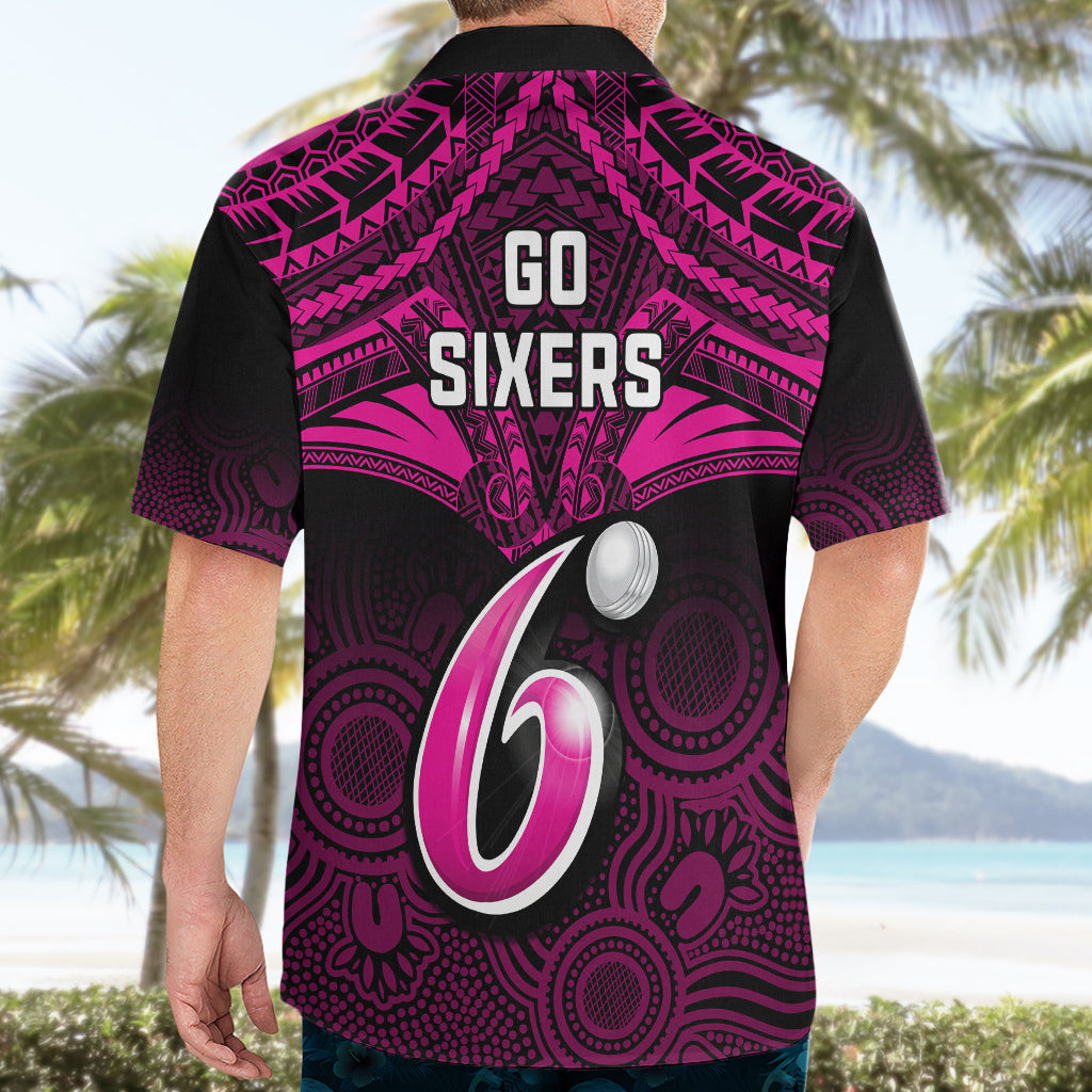 Sydney Sixers Cricket Hawaiian Shirt 2023 Unique Indigenous Art Mix Polynesian Pattern - Vibe Hoodie Shop
