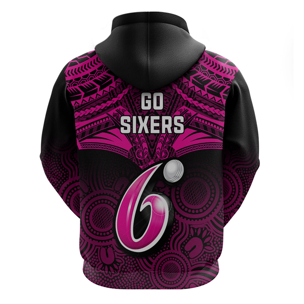Sydney Sixers Cricket Hoodie 2023 Unique Indigenous Art Mix Polynesian Pattern - Vibe Hoodie Shop