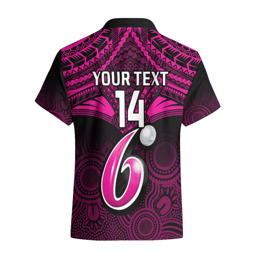 Custom Sydney Sixers Cricket Hawaiian Shirt 2023 Unique Indigenous Art Mix Polynesian Pattern - Vibe Hoodie Shop