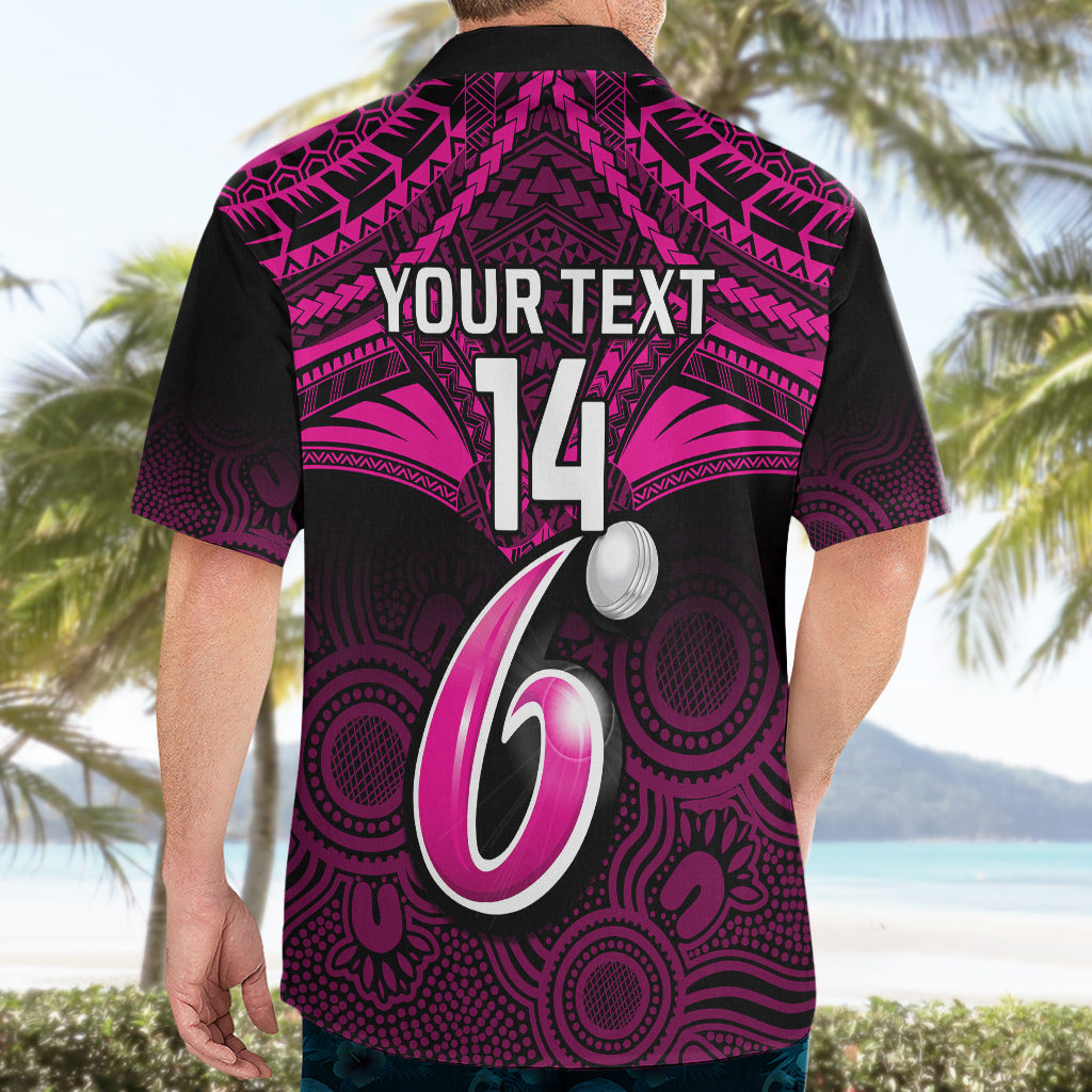 Custom Sydney Sixers Cricket Hawaiian Shirt 2023 Unique Indigenous Art Mix Polynesian Pattern - Vibe Hoodie Shop
