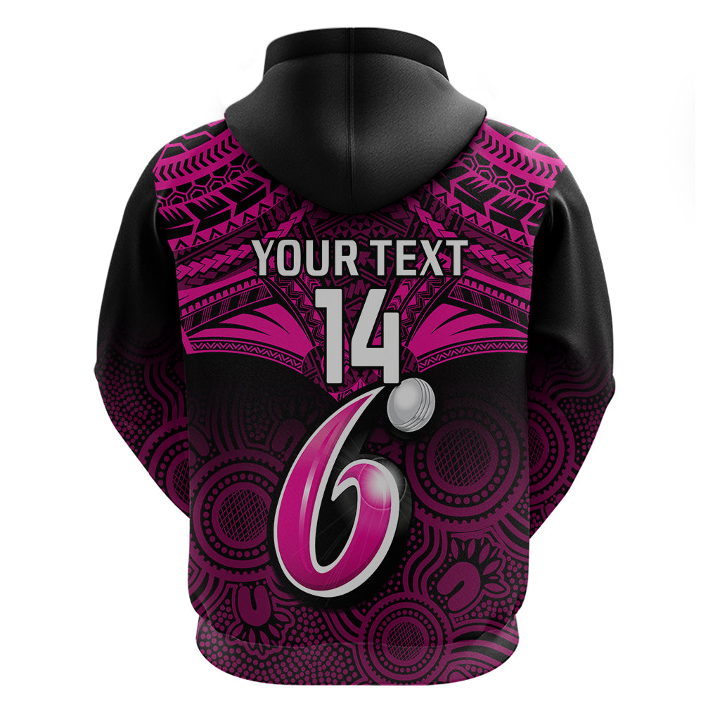 Custom Sydney Sixers Cricket Hoodie 2023 Unique Indigenous Art Mix Polynesian Pattern - Vibe Hoodie Shop