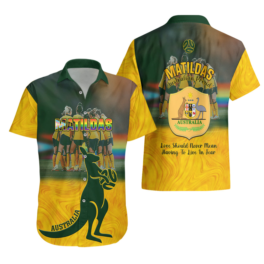 Matildas Pride Hawaiian Shirt LGBT Kangaroo Australian Proud - Vibe Hoodie Shop