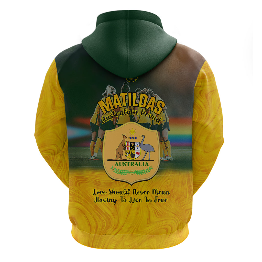 Matildas Pride Hoodie LGBT Kangaroo Australian Proud - Vibe Hoodie Shop