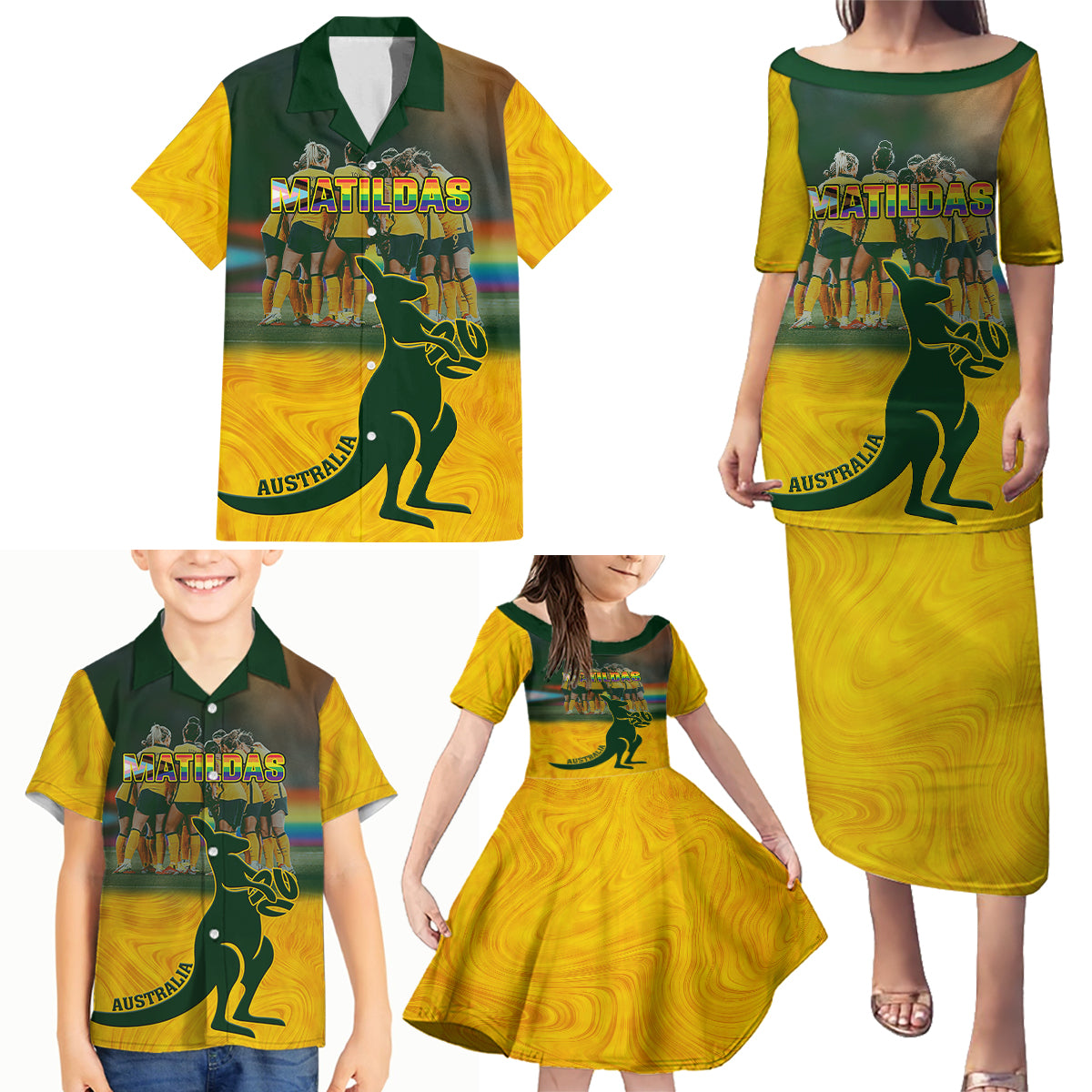 custom-matildas-pride-family-matching-puletasi-dress-and-hawaiian-shirt-lgbt-kangaroo-australian-proud