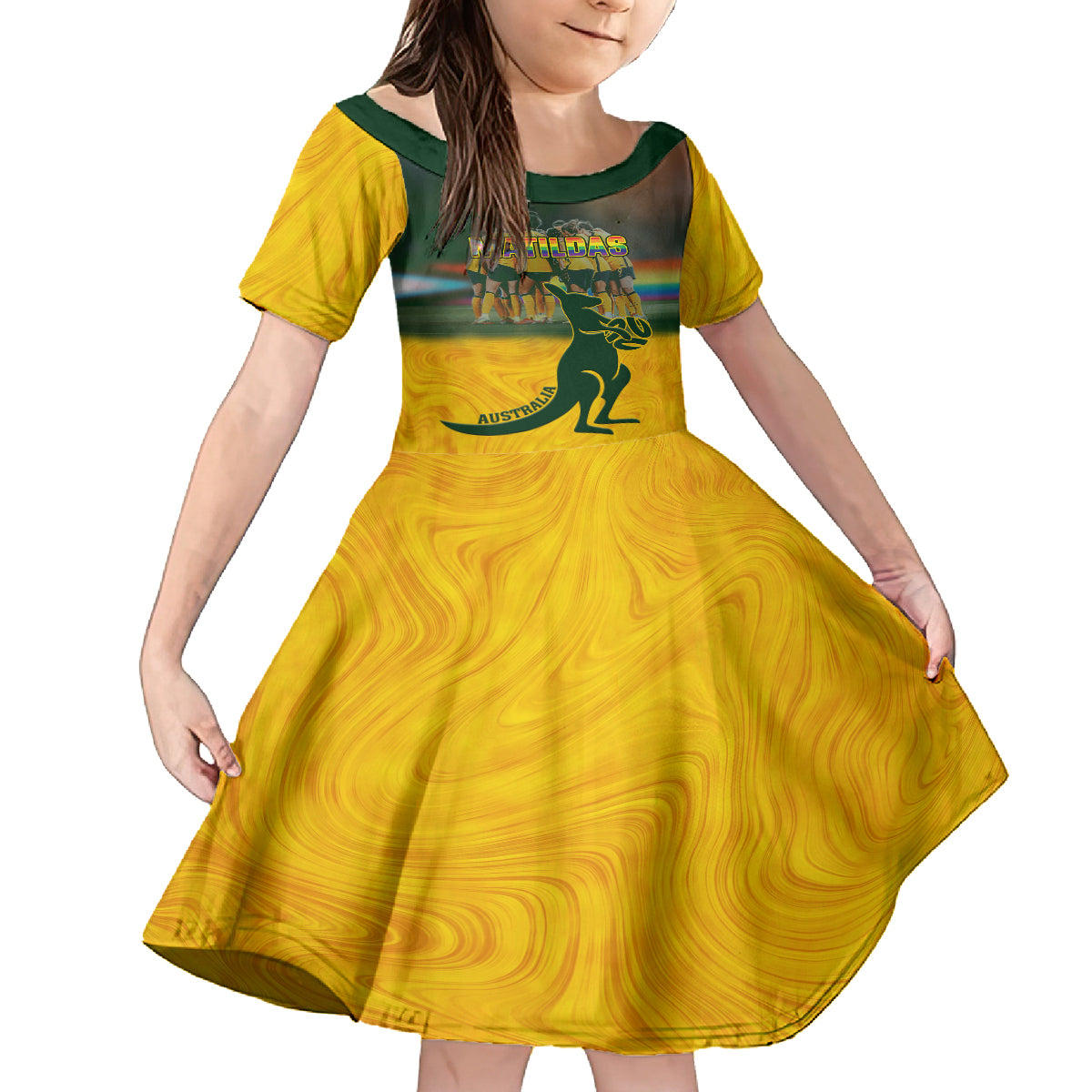 custom-matildas-pride-family-matching-short-sleeve-bodycon-dress-and-hawaiian-shirt-lgbt-kangaroo-australian-proud