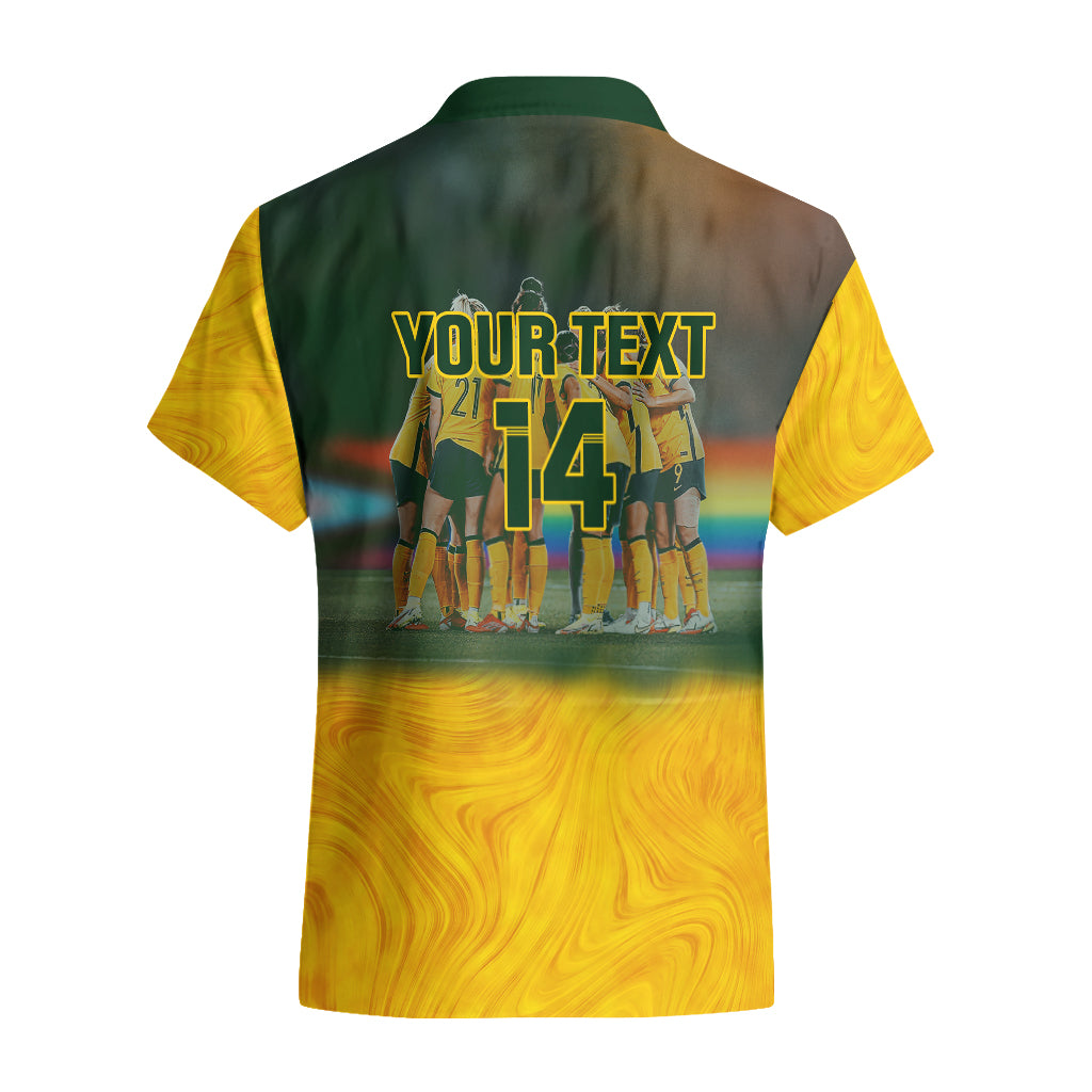 Custom Matildas Pride Hawaiian Shirt LGBT Kangaroo Australian Proud - Vibe Hoodie Shop